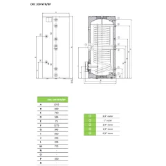 Netiešie apkures boileri Dražice OKC 200NTR BP