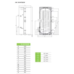 Netiešie apkures boileri Dražice OKC 200NTRR BP